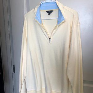 NWOT Brooks Brothers Bird's Eye -Cotton Half-Zip-L
